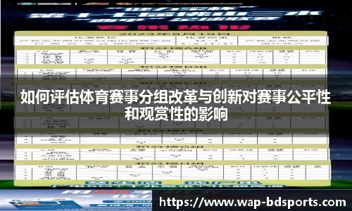 如何评估体育赛事分组改革与创新对赛事公平性和观赏性的影响